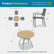 5 Piece Patio Dining Set & Table And Chairs For Outdoor Use - Gray