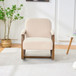 Curved Frame Rocking Accent Chair - Beige / Brown