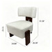 Geometric Armless Accent Chair - Beige / Brown