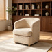 Arm Lounge Chair With Removable Seat Cushion - Light Brown