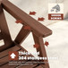Outdoor Patio 3 Seat Sofa With Sunbrella Cushions - Brown