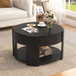 Round Lift Top Coffee Table With Hidden Storage