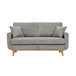 Upholstered Loveseat With Arms And Pillows