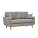 Upholstered Loveseat With Arms And Pillows