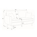 Upholstered Loveseat With Arms And Pillows