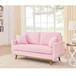 Upholstered Loveseat With Arms And Pillows