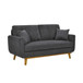 Upholstered Loveseat With Arms And Pillows