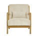 Upholstered Armchair With Back Support Pillow