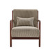 Upholstered Armchair With Back Support Pillow
