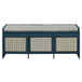 Entryway Shoe Bench With Drawers & Button Tufted Cushion