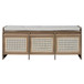 Entryway Shoe Bench With Drawers & Button Tufted Cushion