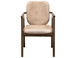 Silver - Upholstered Chair - Brown / Beige