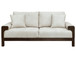 Raramuri - Loveseat - White / Dark Brown