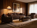 Walnut - Armchair - Brown