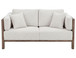 Roots - Wooden Frame Upholstered Loveseat - Talawa / Beige