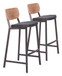 Ardenne - Barstool (Set of 2) - Black / Brown