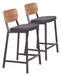 Ardenne - Counter Stool (Set of 2) - Black / Brown