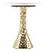 Lira - Accent Table - White / Gold