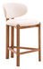 Rosetta - Counter Stool (Set of 2) - Beige / Walnut