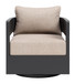 Foret - Swivel Chair - Beige / Black