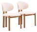 Rosetta - Dining Chair (Set of 2) - Beige / Walnut
