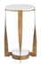 Orion - Accent Table - White / Brass