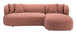 Venezia - Chaise Sectional - Brown