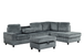 Heights Reversible Charcoal Sectional with Ottoman