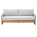 Modern 3 Seater Sofa With Wood Armrests