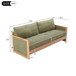 Modern 3 Seater Sofa With Wood Armrests