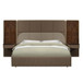 Marcelino - Nightstand With Wall Pier (King) - Cherry Oak