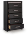 Brizmore - Five Drawer Chest - Black
