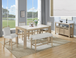 Hazel Genuine Marble Counter Height Set 1721 by Crown Mark
