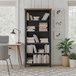 High 5 Shelf Bookcase - Black / Whiskey