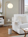Symbol - Contemporary / Glam Floor Lamp Side Table - White Marble