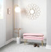 Symbol - Contemporary / Glam Floor Lamp Side Table - White Marble