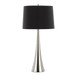 Diana - Contemporary Table Lamp (Set of 2) - Polished Nickel / Black Satin
