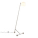 Eileen - Contemporary Floor Lamp - Nickel / White