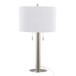 Master - 29" Contemporary Table Lamp (Set of 2) - Polished Nickel / White