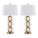 Linx - Contemporary Table Lamp (Set of 2) - Gold / White