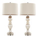 Spade - Contemporary Table Lamp (Set of 2) - Mercury / Nickel / Natural