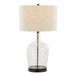 Botella - Contemporary Table Lamp Built In USB Port (Set of 2) - Clear / Oil Bronze / Natural