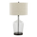 Botella - Contemporary Table Lamp Built In USB Port (Set of 2) - Clear / Oil Bronze / Natural