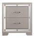 Elegant Nightstand - Silver Champagne