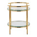 Rhonda - Contemporary / Glam Side Table - Gold / Clear