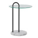 Claire - Contemporary / Glam Side Table - Black / Clear