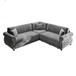 L-Shaped Sofa Couch With Pull-Out Bed
