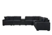 Barista Black 8PC Modular Sectional with Bluetooth Speaker