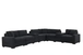 Barista Black 8PC Modular Sectional with Bluetooth Speaker
