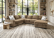 Amara Mocha Ultra Soft Teddy Bear Sectional by Happy Homes